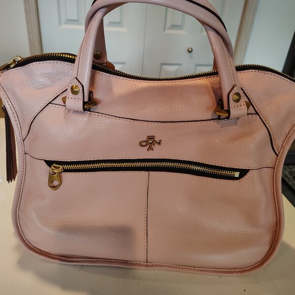 orYANY Satchel - Pale Pink/Lavender Grain Leather Bag - Picture 3 of 7